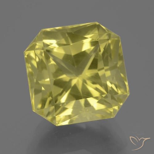 10.50ct 天然 中黄色 石英, 祖母绿式切割, VS