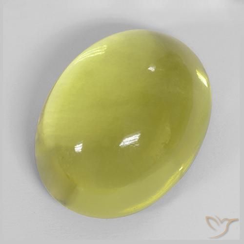 35.55ct 天然 中黄色 石英, 椭圆形, 透明