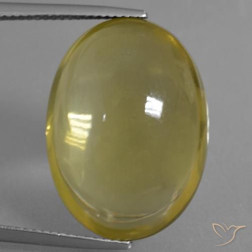 29.10ct 天然 棕黄色 石英, 椭圆形, 透明