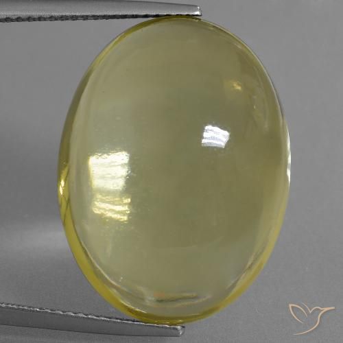 32.95ct 天然 深黄色 石英, 椭圆形, 透明