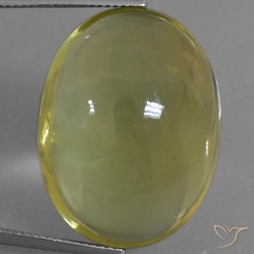 40.21ct 天然 淡黄色 石英, 椭圆形, 透明