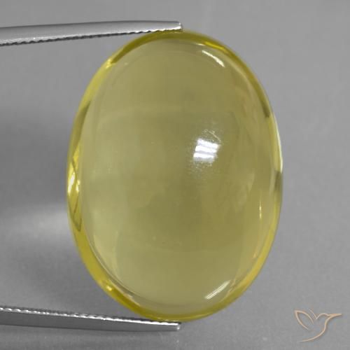 48.99ct 天然 中浅黄色 石英, 椭圆形, 透明