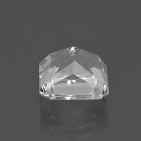 4.73克拉天然白色石英，祖母绿式切割，10×9.8毫米，VVS-VS