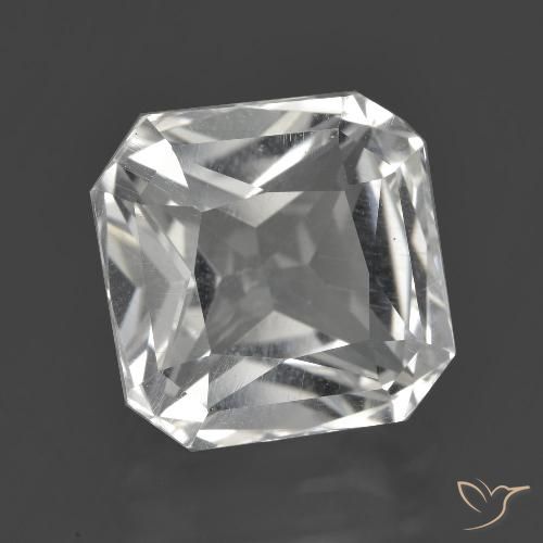8.44ct 天然 清晰的白色 石英, 祖母绿式切割, VVS-VS