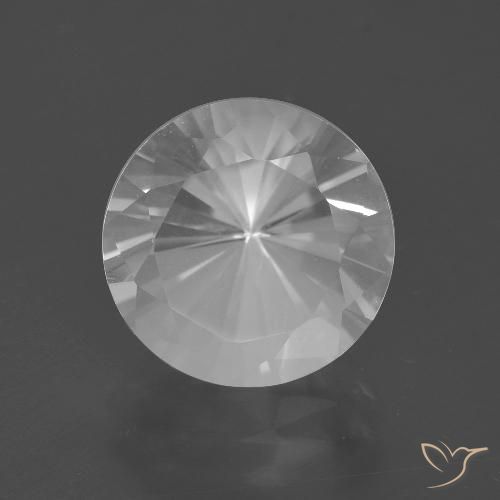 5.63ct 天然 白色 石英, 圆形的, VVS-VS