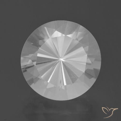 6.89ct 天然 白色 石英, 圆形的, VVS