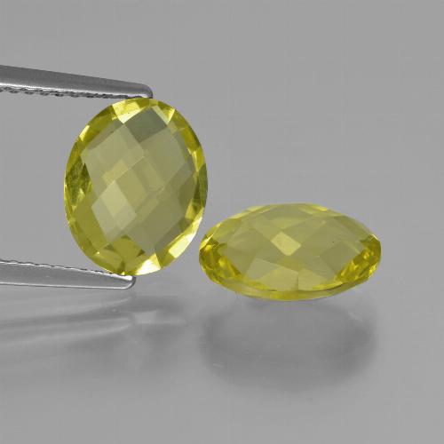 4.54天然黄色石英，椭圆形切割，10×8.1毫米，VVS-VS