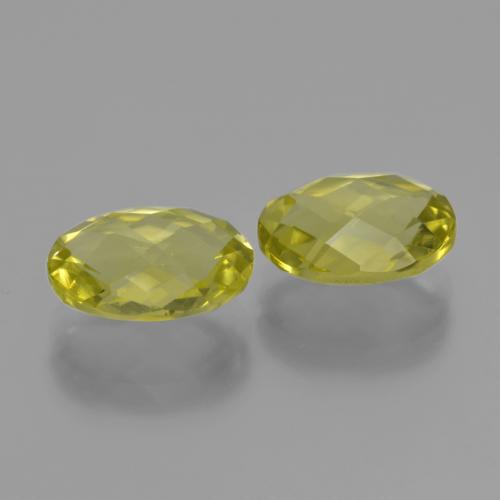 4.16天然黄色石英，椭圆形切割，10.1×8毫米，VVS-VS