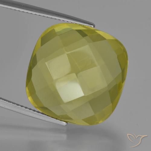 28.01ct 天然 淡黄色 石英, 软垫, VVS-VS