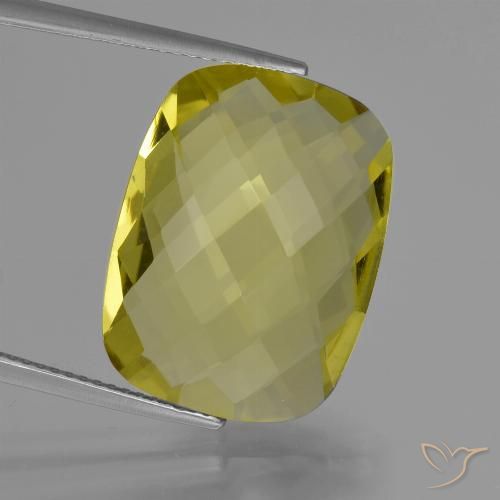 14.90ct 天然 淡黄色 石英, 软垫, VVS