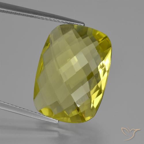 14.63ct 天然 淡黄色 石英, 软垫, VVS