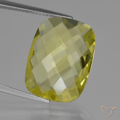 14.81ct 天然 淡黄色 石英, 软垫, VVS