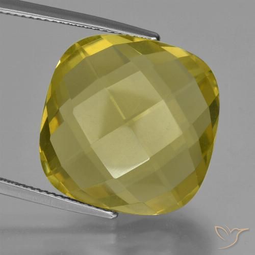 27.10ct 天然 淡黄色 石英, 软垫, VVS-VS