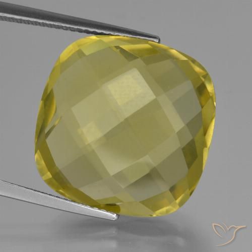 25.83ct 天然 菠萝黄 石英, 软垫, VVS