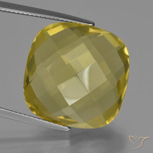 24.24ct 天然 淡黄色 石英, 软垫, VVS