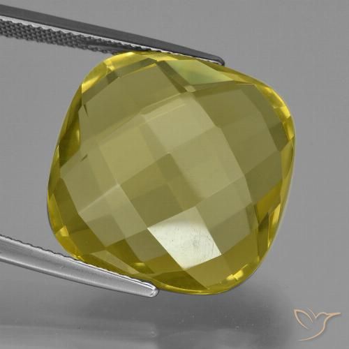 28.20ct 天然 淡黄色 石英, 软垫, VVS