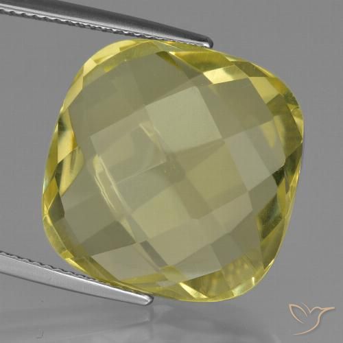 26.65ct 天然 菠萝黄 石英, 软垫, VVS