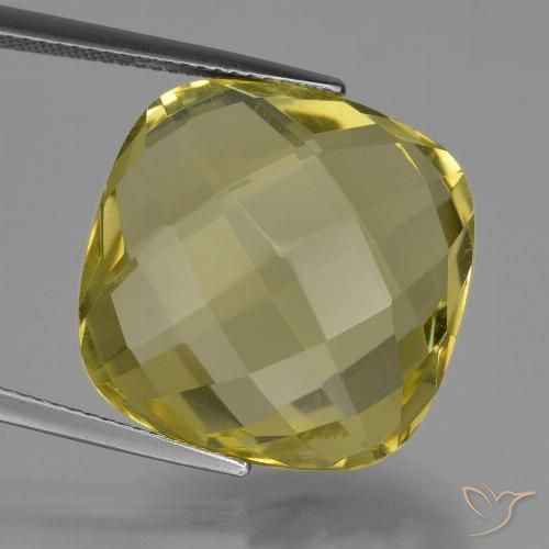 25.97ct 天然 菠萝黄 石英, 软垫, VVS