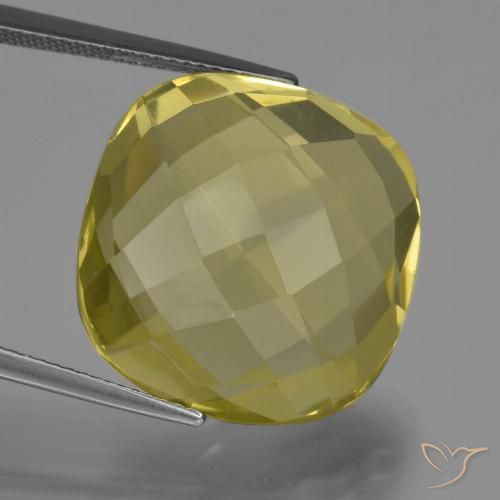 27.25ct 天然 淡黄色 石英, 软垫, VVS-VS