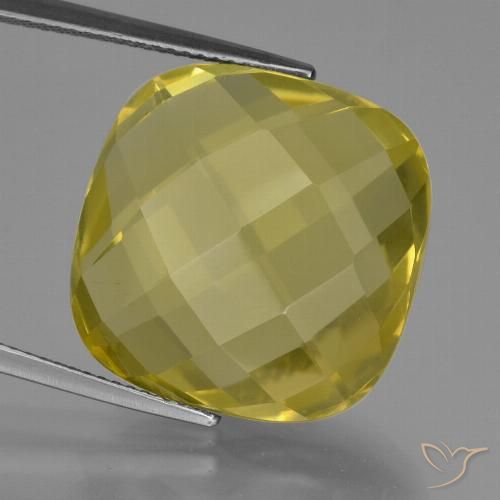 27.14ct 天然 淡黄色 石英, 软垫, VVS-VS