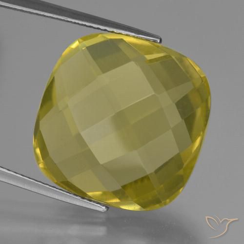 25.93ct 天然 中浅黄色 石英, 软垫, VVS-VS