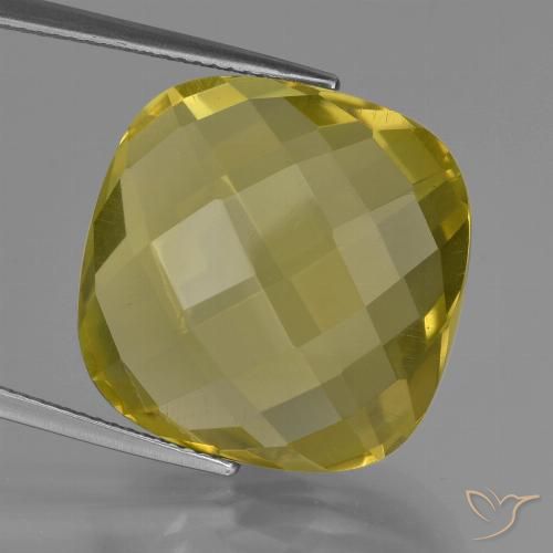 25.37ct 天然 菠萝黄 石英, 软垫, VVS