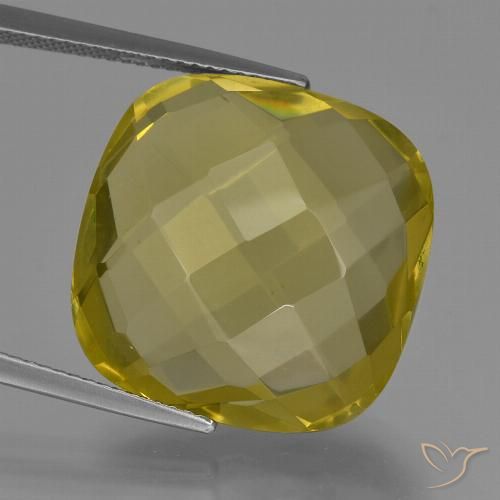 27.26ct 天然 菠萝黄 石英, 软垫, VVS