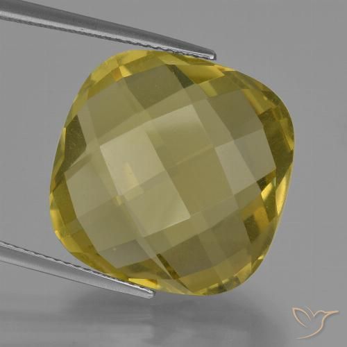 25.51ct 天然 淡黄色 石英, 软垫, VVS
