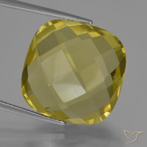 26.60ct 天然 淡黄色 石英, 软垫, VVS