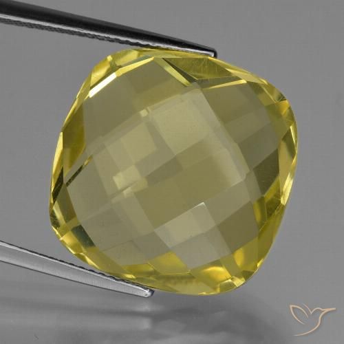 24.91ct 天然 菠萝黄 石英, 软垫, VVS-VS