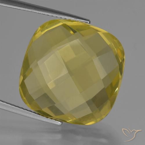 27.80ct 天然 中浅黄色 石英, 软垫, VVS-VS