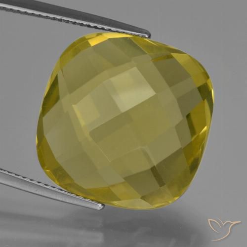 27.40ct 天然 菠萝黄 石英, 软垫, VVS-VS