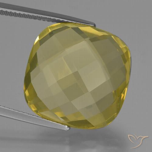 27.38ct 天然 淡黄色 石英, 软垫, VVS