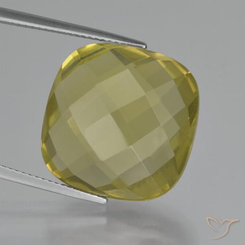 27.36ct 天然 菠萝黄 石英, 软垫, VVS-VS