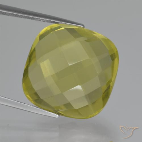 28.86ct 天然 菠萝黄 石英, 软垫, VVS-VS
