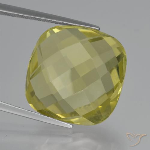 26.82ct 天然 菠萝黄 石英, 软垫, VVS