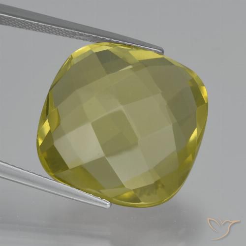 27.26ct 天然 淡黄色 石英, 软垫, VVS-VS