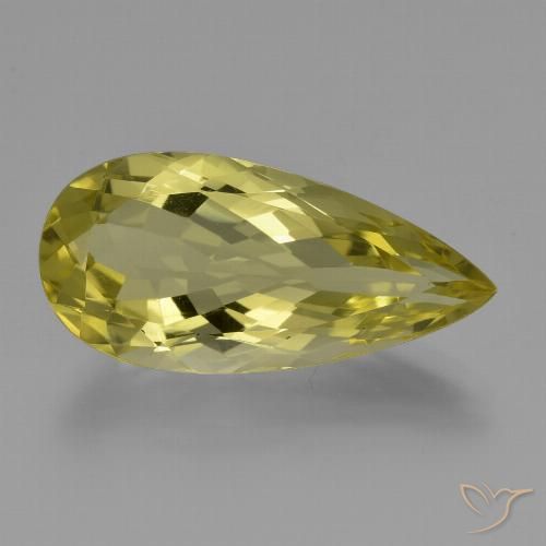 17.30ct 天然 淡黄色 石英, 梨形, VVS-VS
