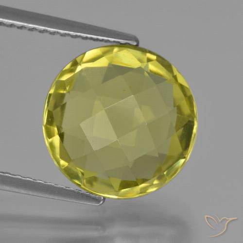 5.33ct 天然 中黄色 石英, 圆形的, VS