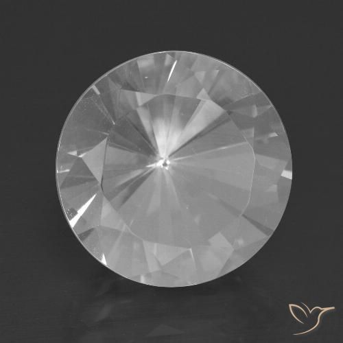 8.90ct 天然 白色 石英, 圆形的, VVS-VS