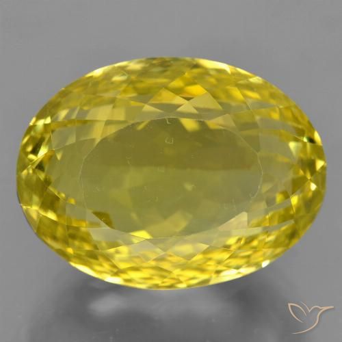 27.92ct 天然 大黄蜂黄 石英, 椭圆形, VVS-VS