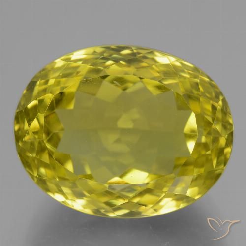 21.76ct 天然 玉米黄 石英, 椭圆形, VVS