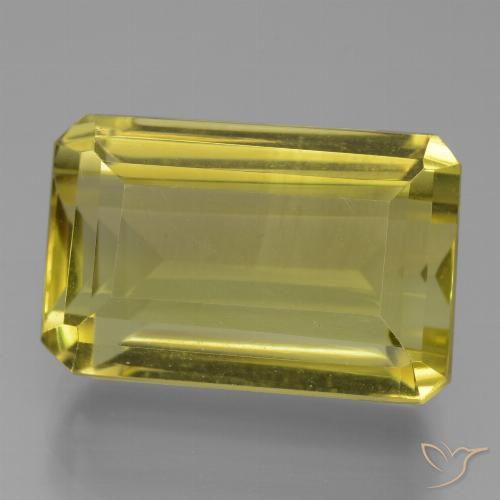 15.59ct 天然 中浅黄色 石英, 祖母绿式切割, VVS-VS