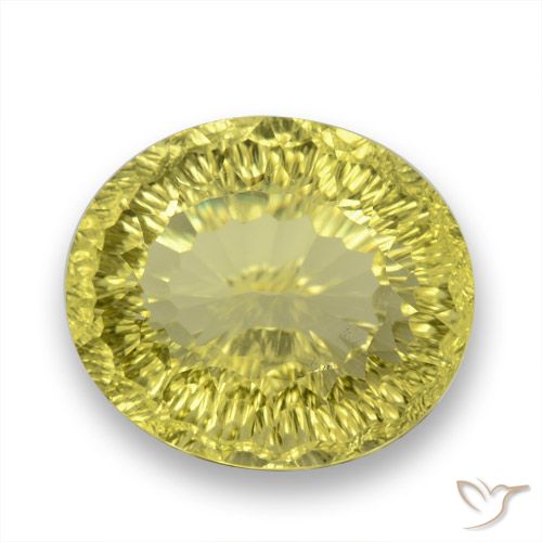 31.29ct 天然 中黄色 石英, 椭圆形, VVS