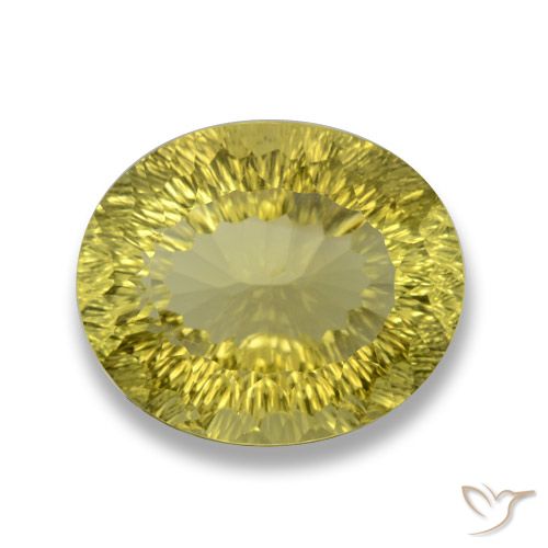 30.65ct 天然 菠萝黄 石英, 椭圆形, VVS