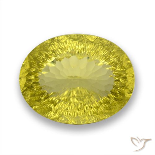61.96ct 天然 菠萝黄 石英, 椭圆形, VVS