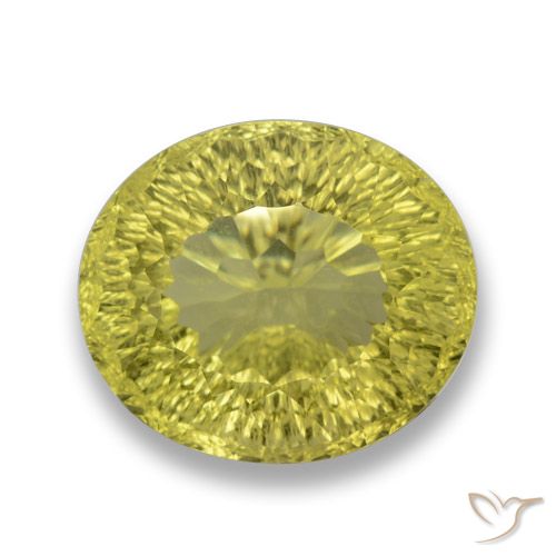 29.40ct 天然 中黄色 石英, 椭圆形, VVS