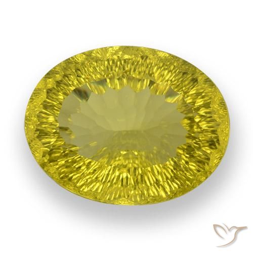 57.99ct 天然 丰富的黄色 石英, 椭圆形, VVS