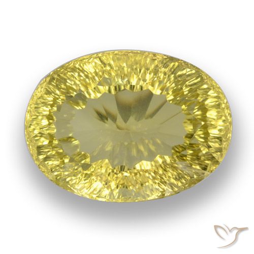 33.78ct 天然 淡菠萝黄 石英, 椭圆形, VVS