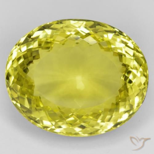 48.95ct 天然 中黄色 石英, 椭圆形, VVS